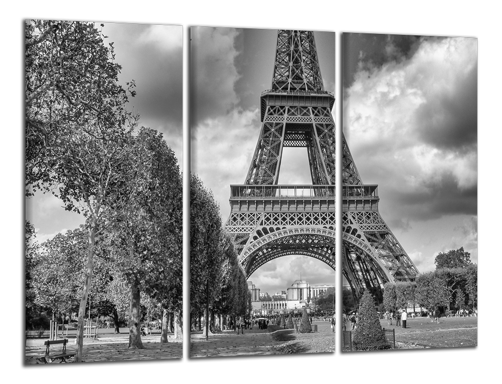 Obdelníkový obraz Eiffelovka a park