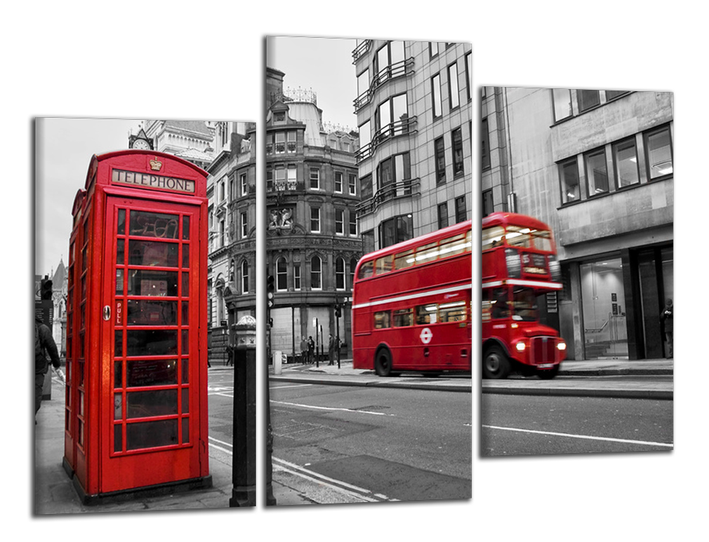 Obdelníkový obraz Autobus v Londýně