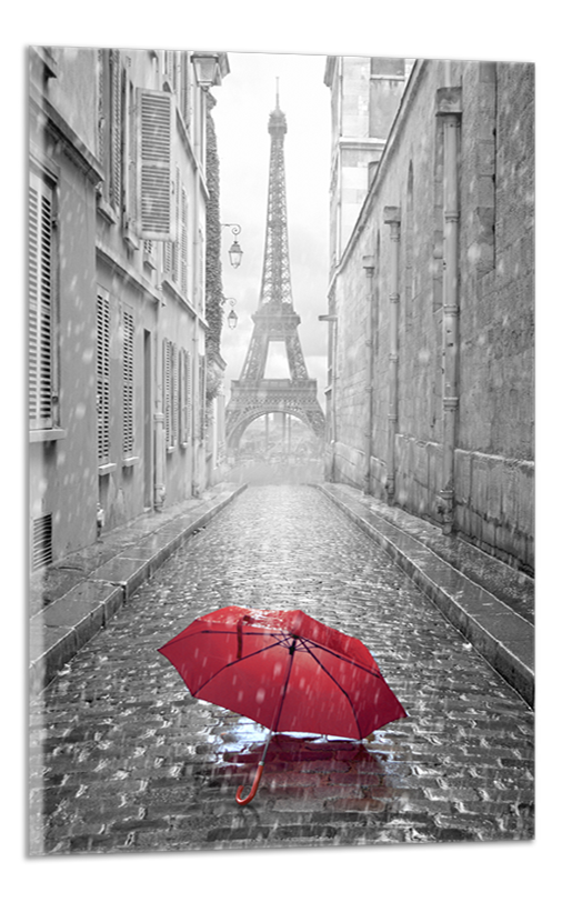 Obdelníkový obraz Eiffelovka a deštník