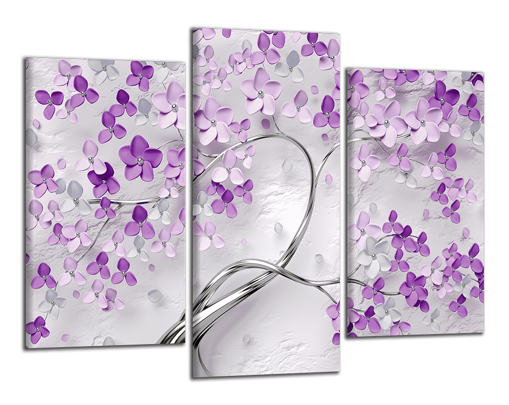 Obdelníkový obraz Strom a fialové květy