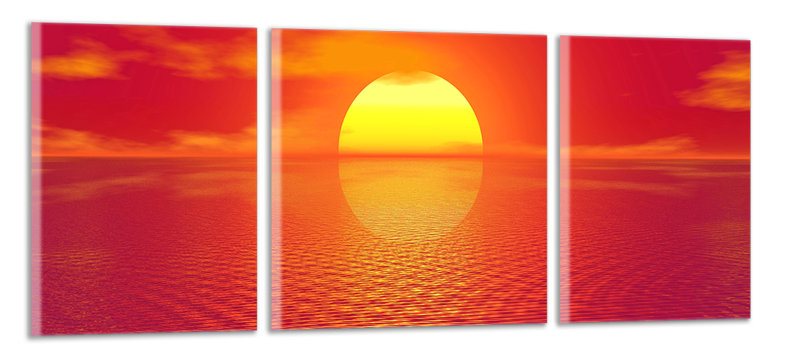 Panoramatický obraz Západ slunce nad mořem