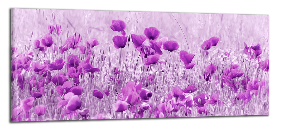 Panoramatický obraz Fialové květy na louce