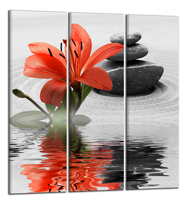 Čtvercový obraz Červený květ