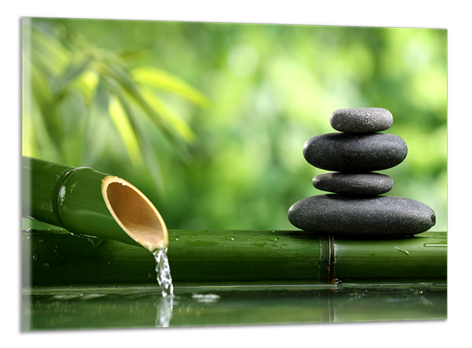 Obdelníkový obraz Zen kameny a voda
