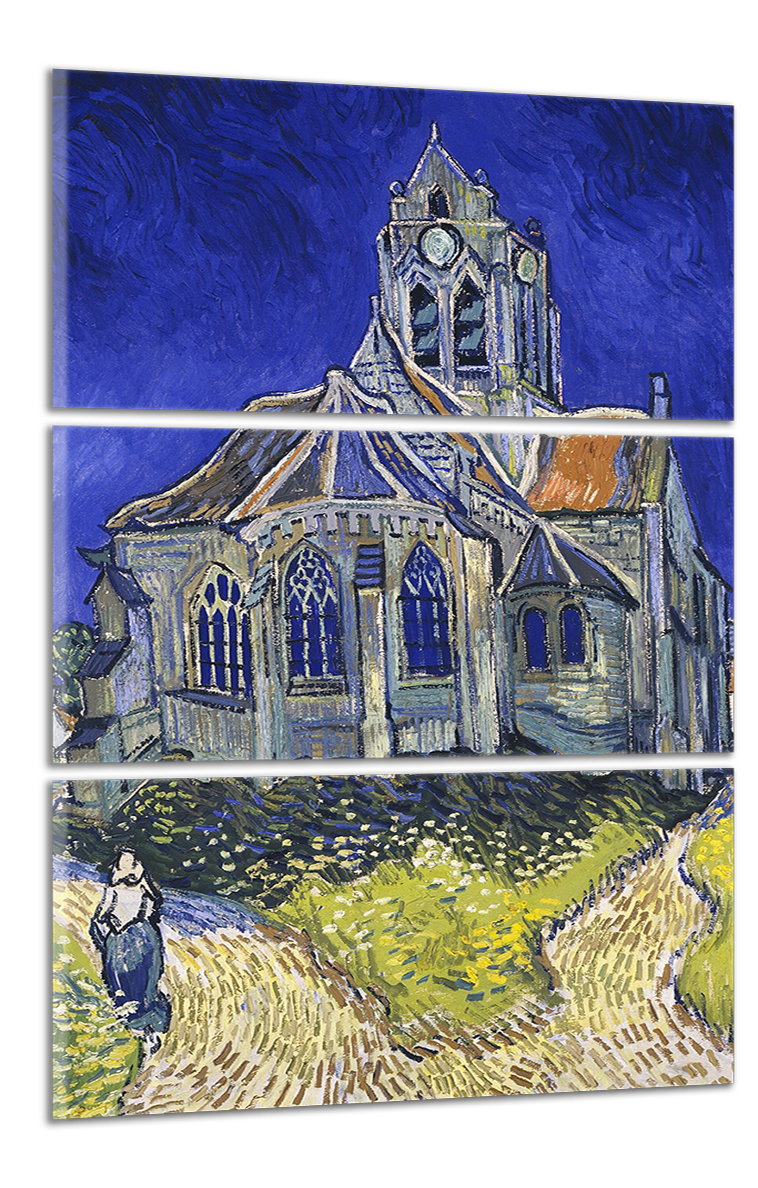 Obdelníkový obraz Kostel v Auvergne - Van Gogh