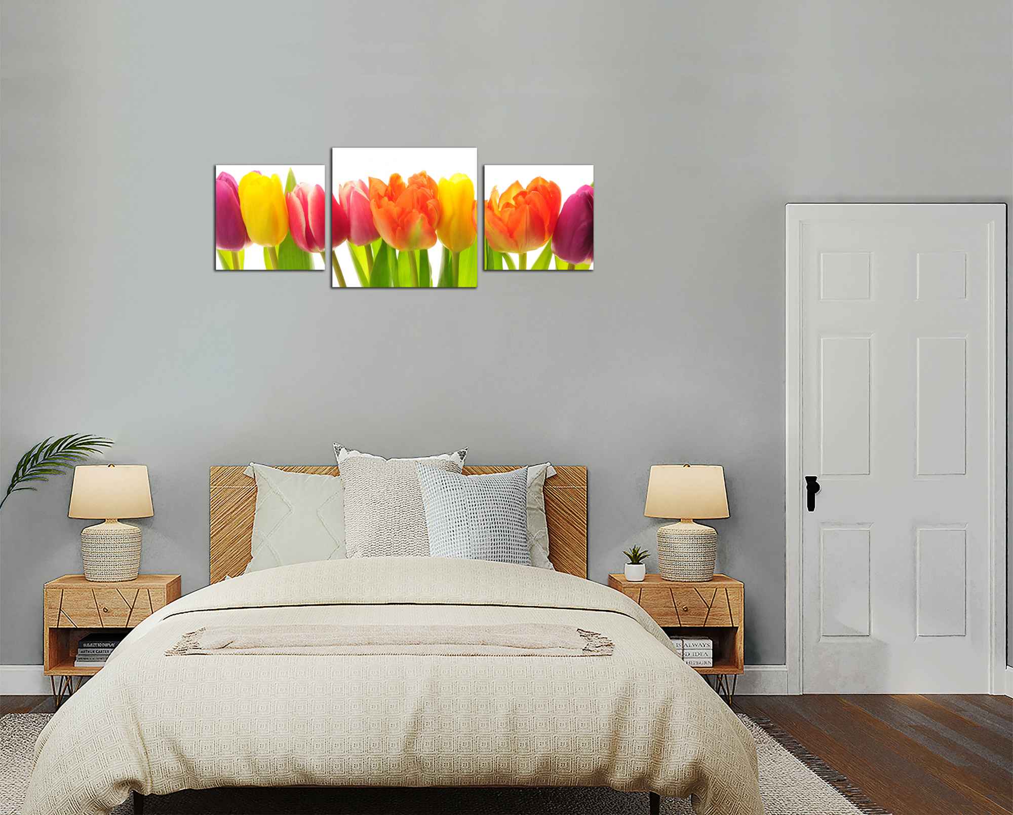 Panoramatický obraz Barevné tulipány
