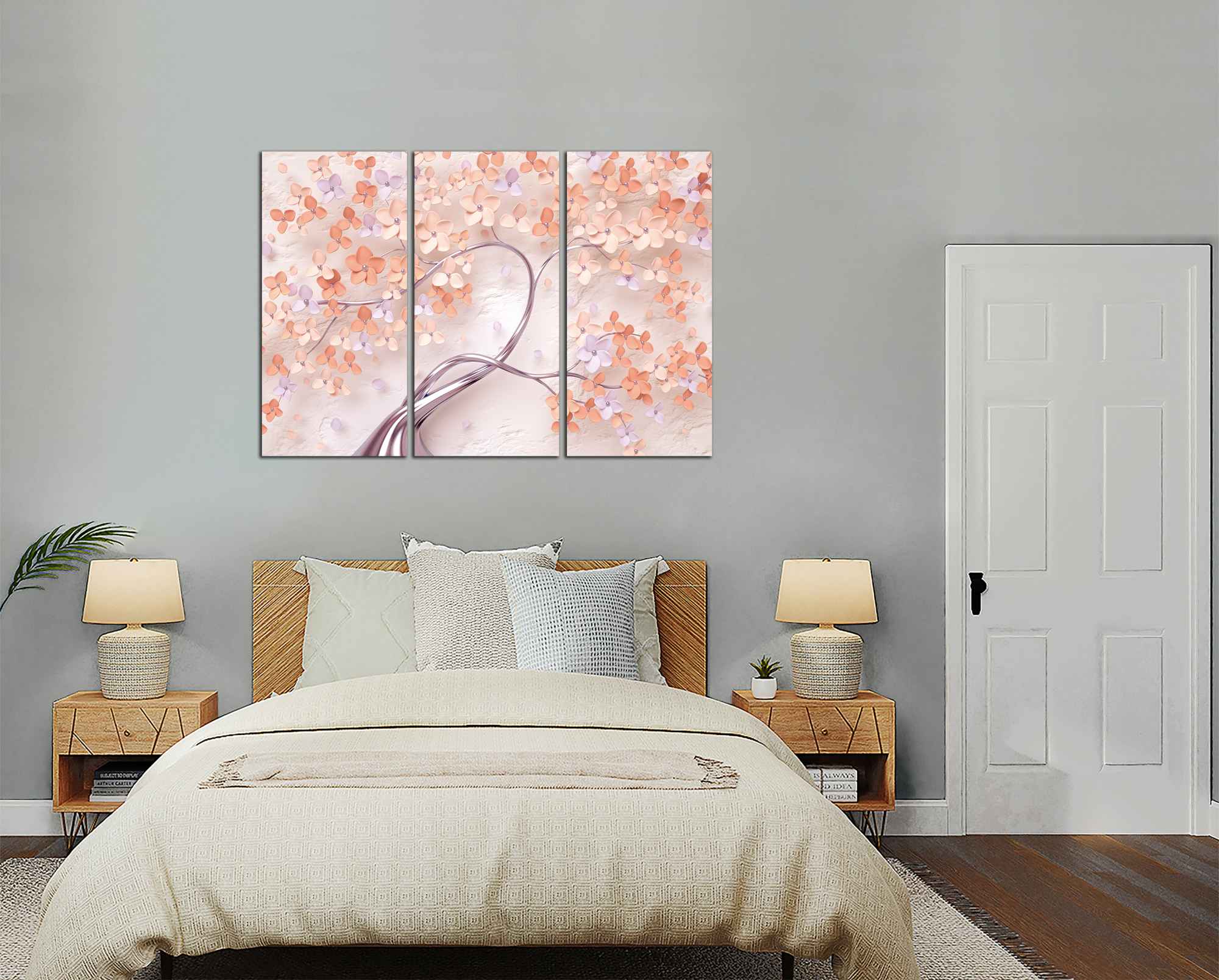 Obdelníkový obraz Strom a barevné květy
