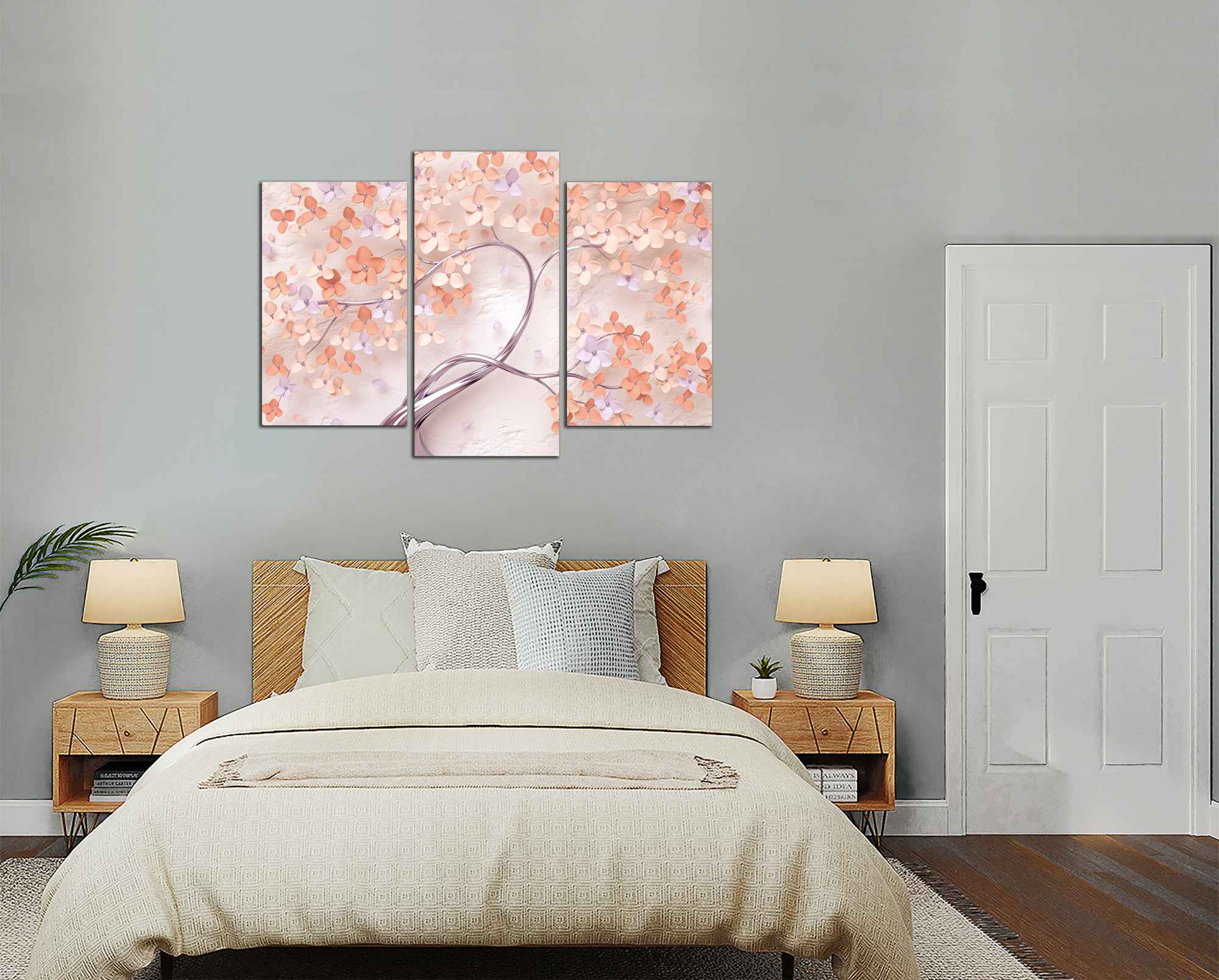 Obdelníkový obraz Strom a barevné květy