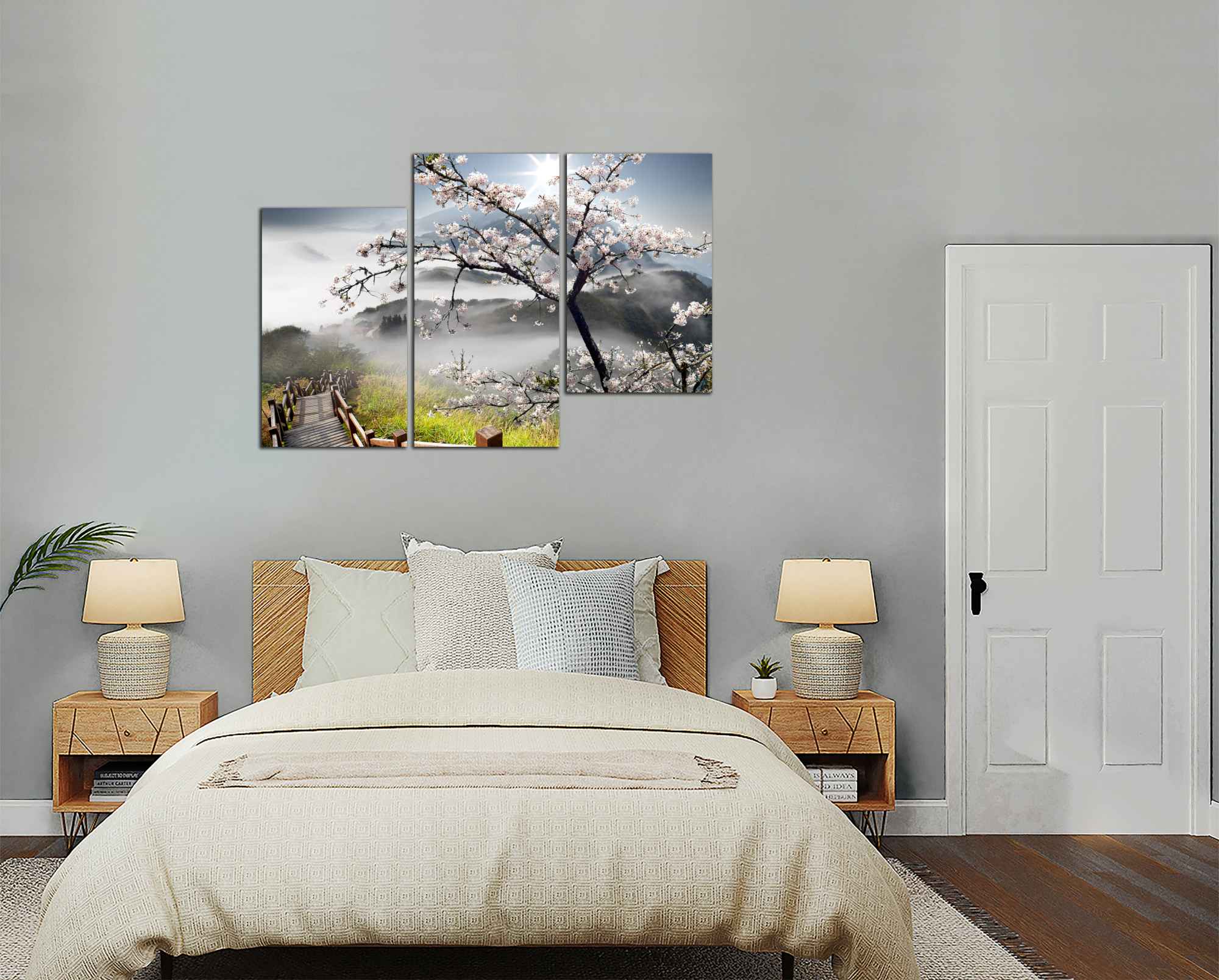 Obdelníkový obraz Moderní obraz strom a hory