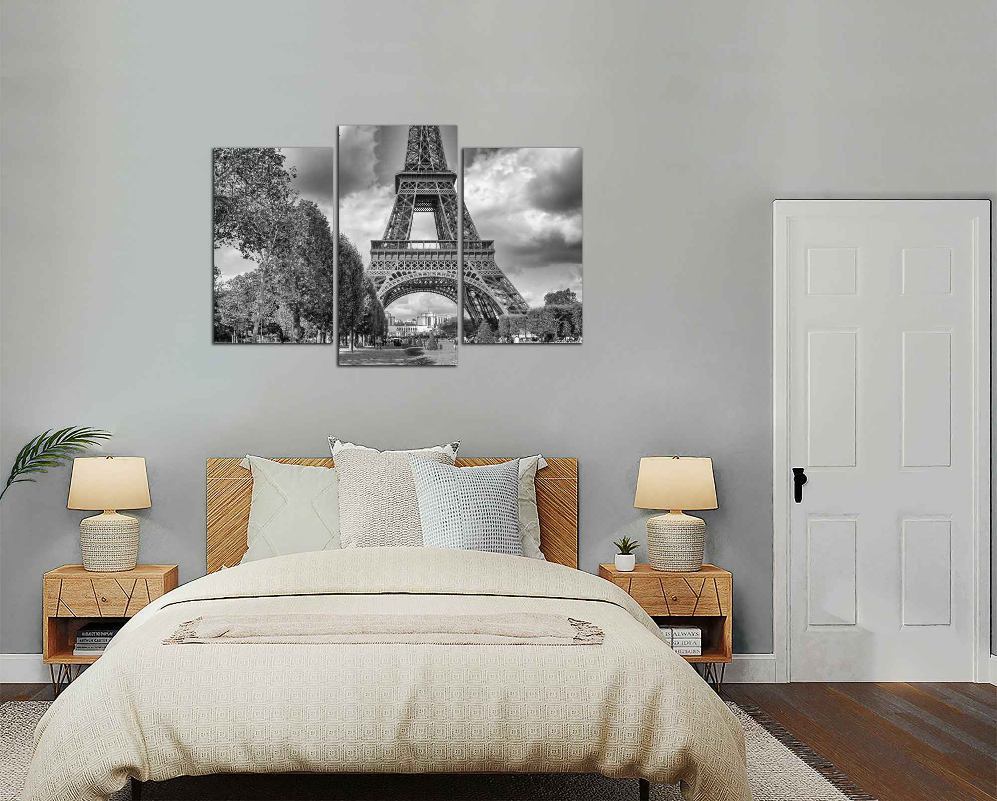 Obdelníkový obraz Eiffelovka a park