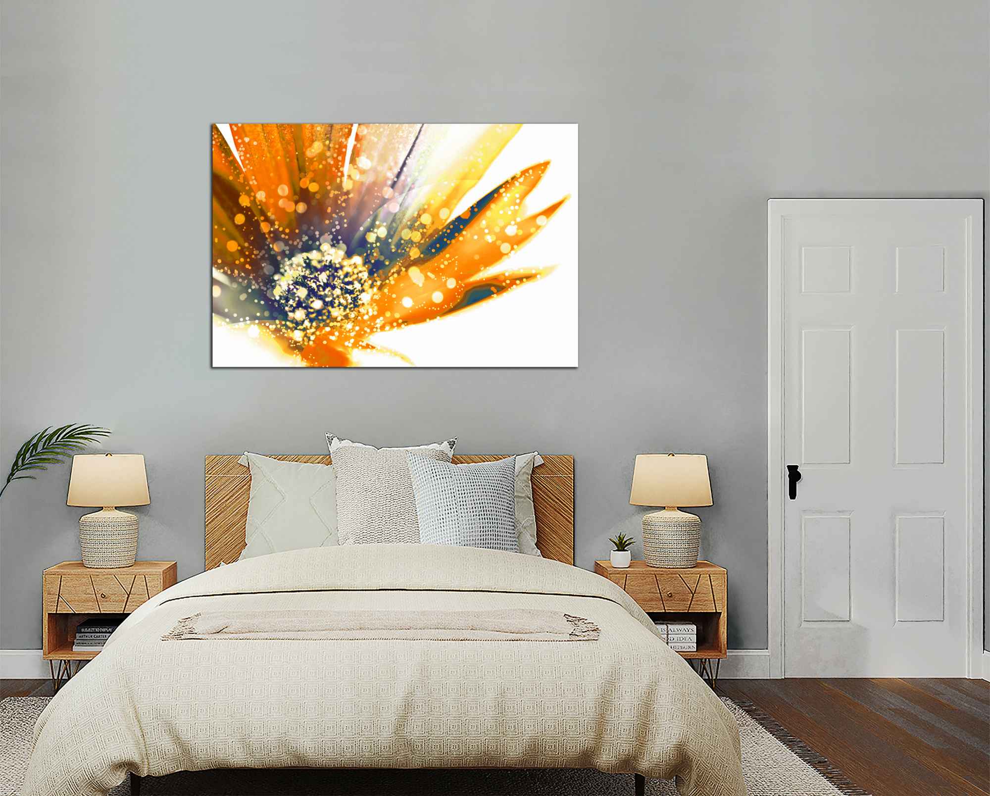Obdelníkový obraz Oranžový květ