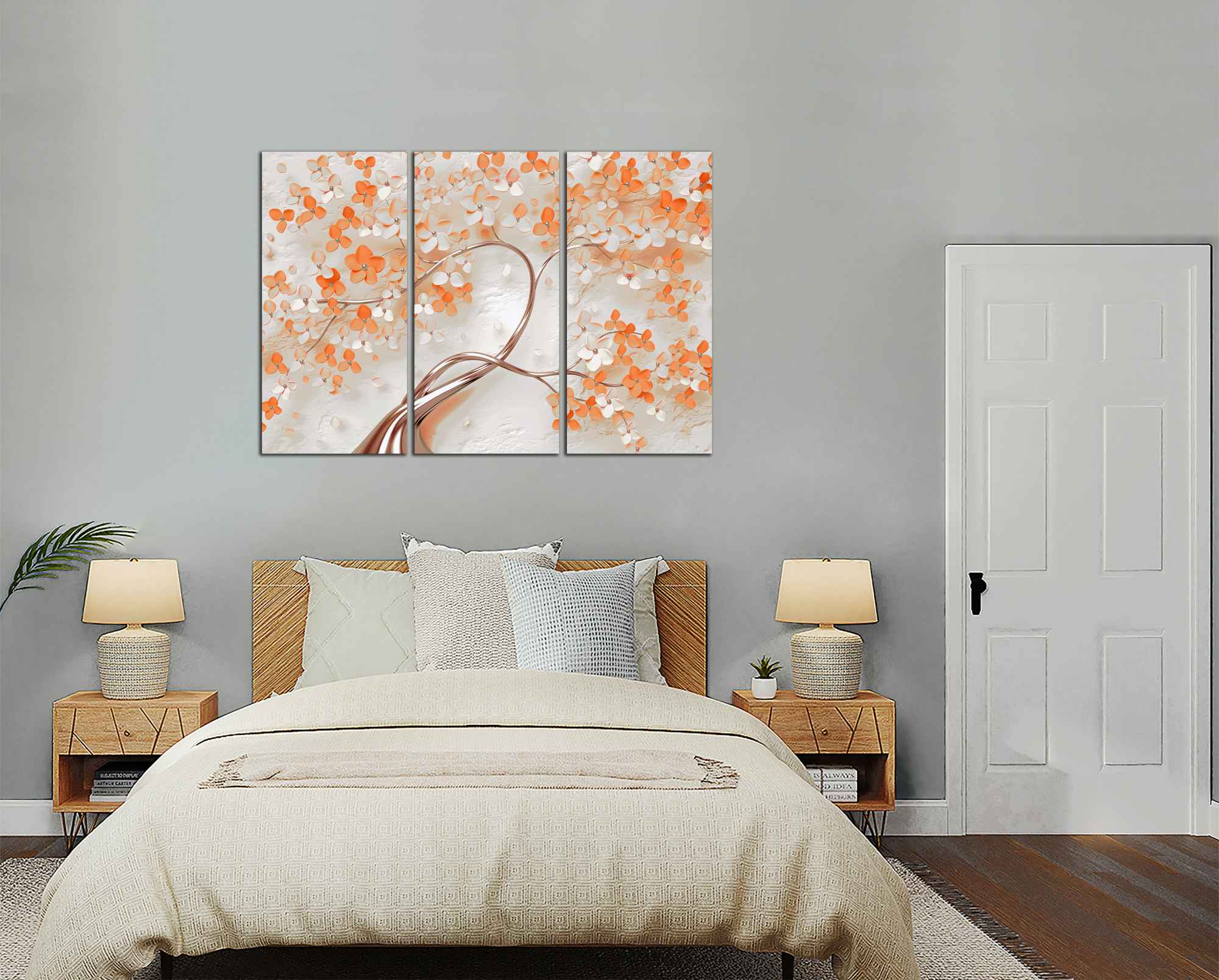 Obdelníkový obraz Strom s oranžovými květy