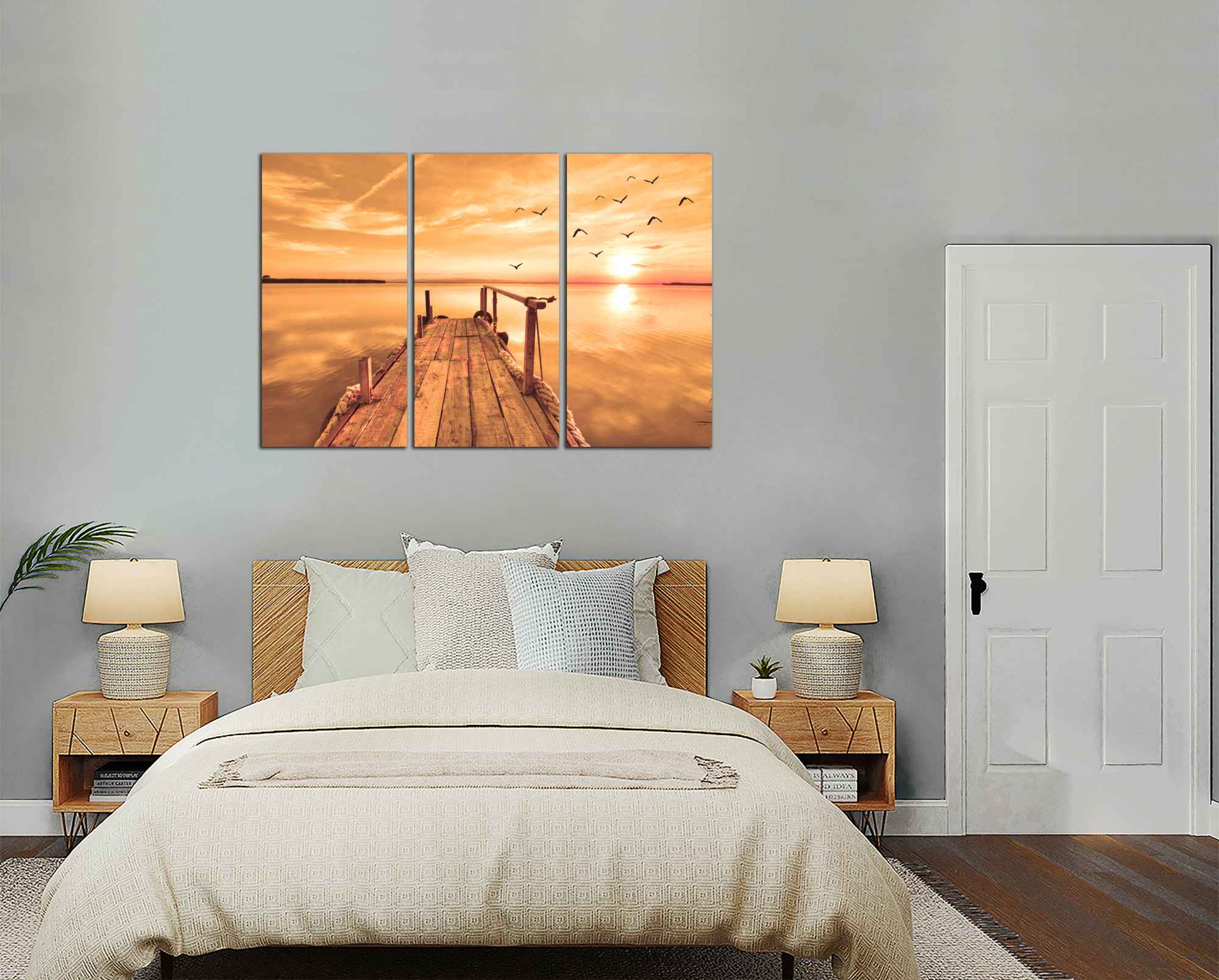 Obdelníkový obraz Oranžový západ slunce