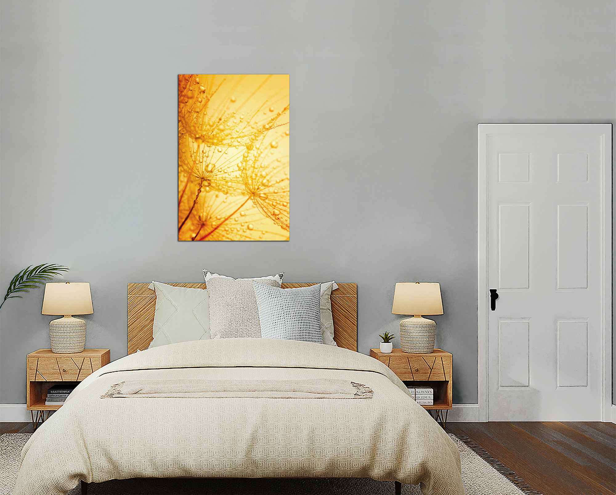 Obdelníkový obraz Pampelišky oranžová abstrakce