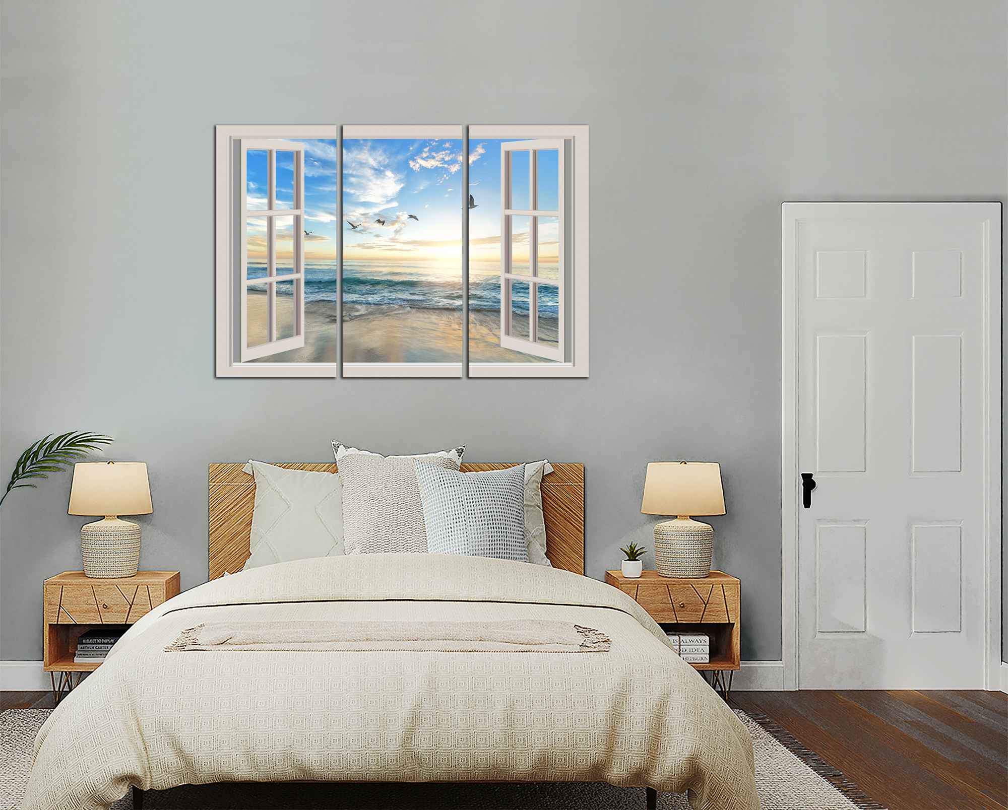 Obdelníkový obraz Okno na pláž