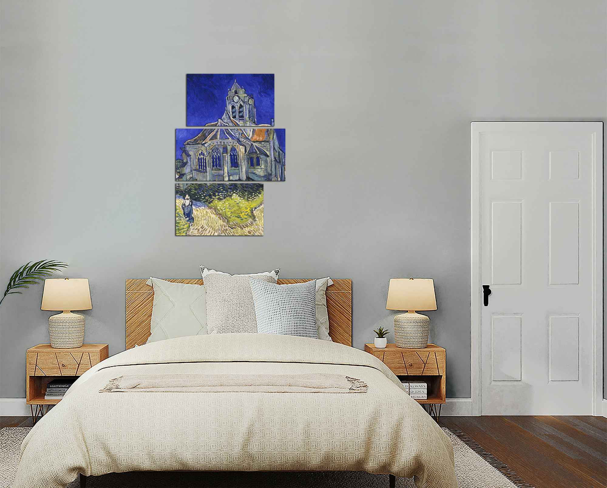 Obdelníkový obraz Kostel v Auvergne - Van Gogh