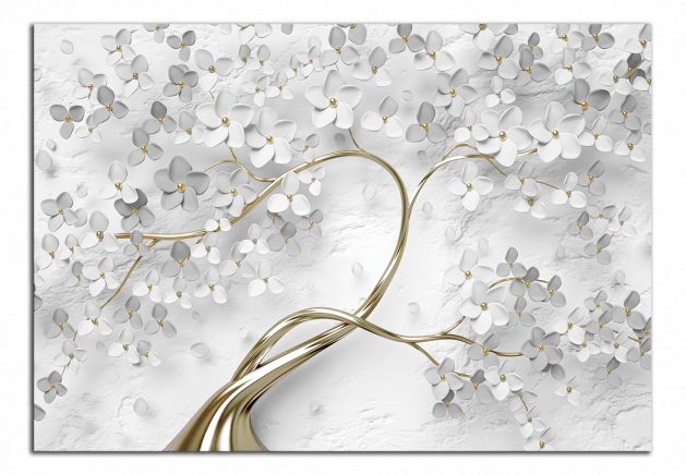 Obdelníkový obraz Strom a bílé květy