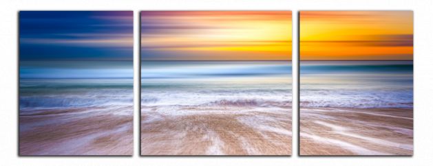 Panoramatický obraz Pláž a západ slunce