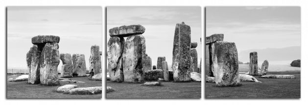 Panoramatický obraz Černobílý obraz Stonehenge