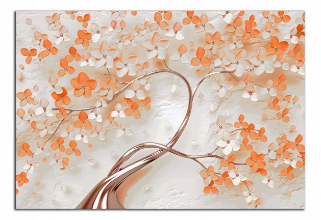 Obdelníkový obraz Strom s oranžovými květy