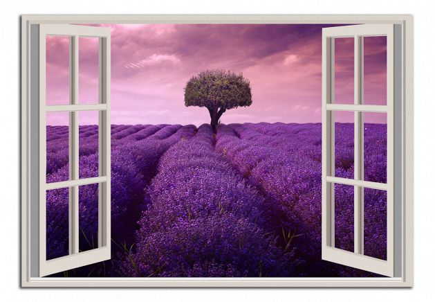 Obdelníkový obraz Okno do Provence