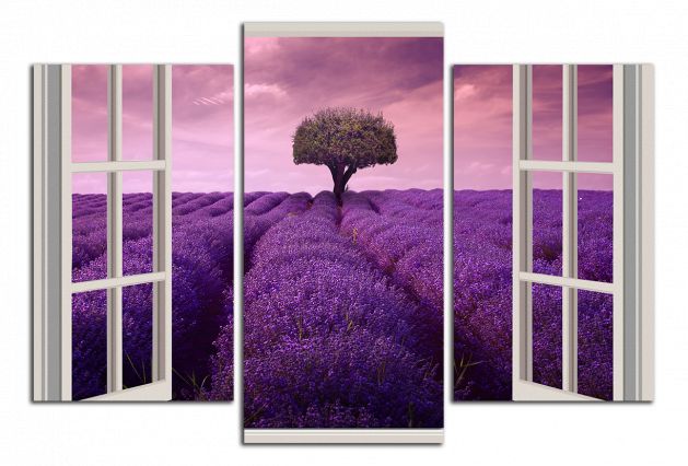 Obdelníkový obraz Okno do Provence