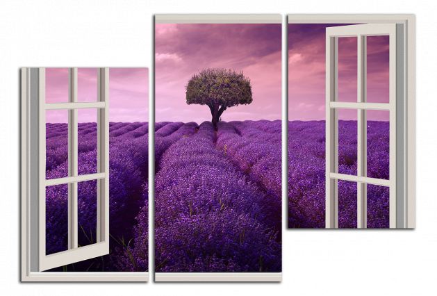 Obdelníkový obraz Okno do Provence