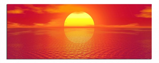 Panoramatický obraz Západ slunce nad mořem