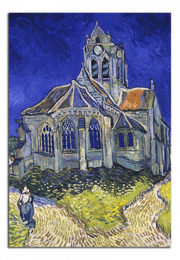 Obdelníkový obraz Kostel v Auvergne - Van Gogh