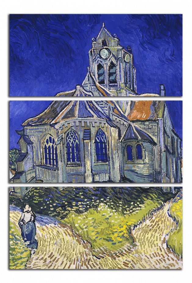 Obdelníkový obraz Kostel v Auvergne - Van Gogh