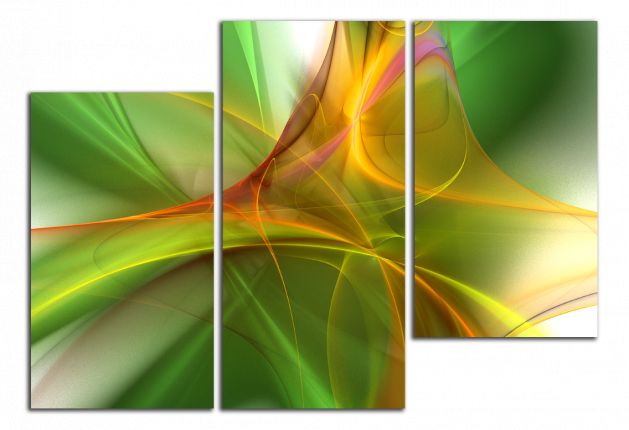Obdelníkový obraz Zelená abstrakce